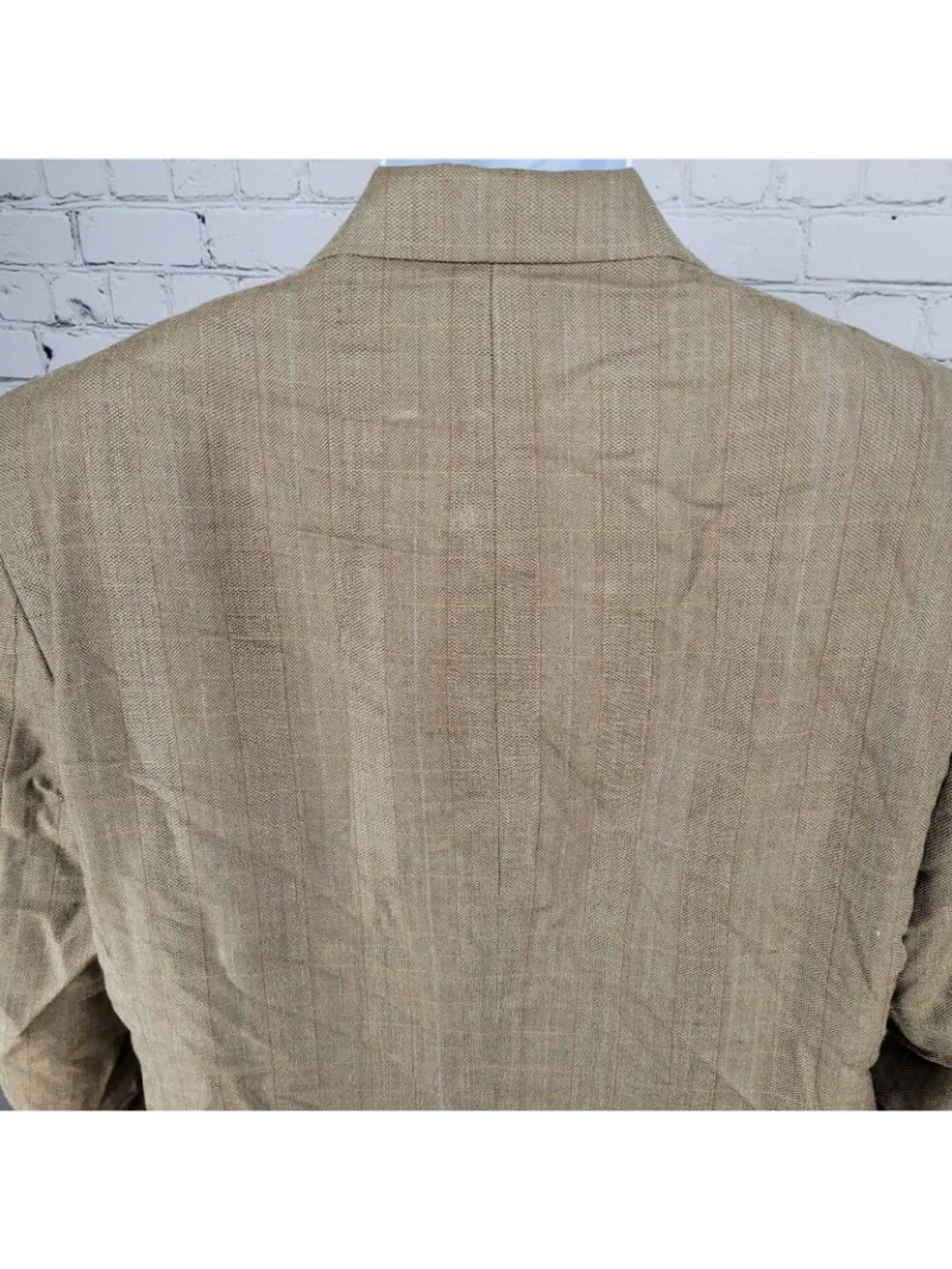 Lauren Ralph Lauren Tan Silk Wool 2 Button Vented Notch Blazer Sport Coat 43R